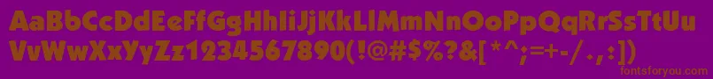 KabobblackRegular Font – Brown Fonts on Purple Background