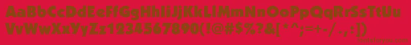 KabobblackRegular-fontti – ruskeat fontit punaisella taustalla