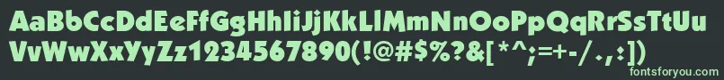 KabobblackRegular Font – Green Fonts on Black Background