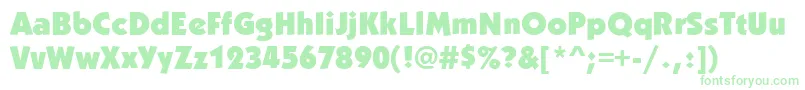 KabobblackRegular Font – Green Fonts on White Background