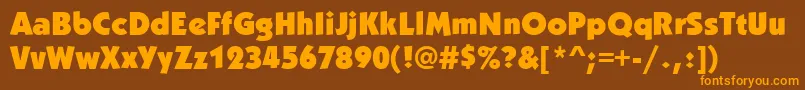 KabobblackRegular Font – Orange Fonts on Brown Background