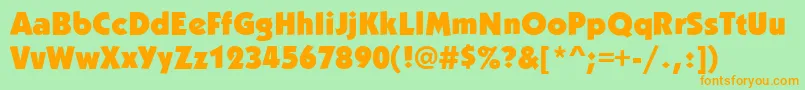 KabobblackRegular Font – Orange Fonts on Green Background