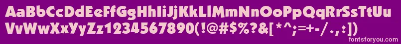 KabobblackRegular Font – Pink Fonts on Purple Background