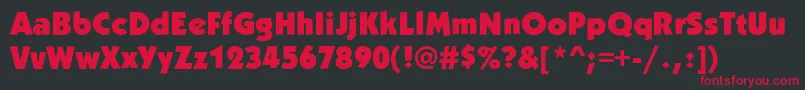 KabobblackRegular Font – Red Fonts on Black Background