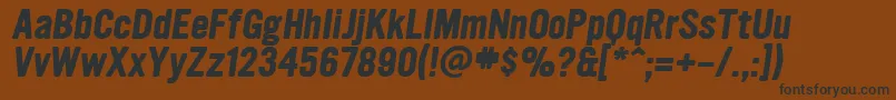 Шрифт UltramagneticBoldoblique – чёрные шрифты на коричневом фоне