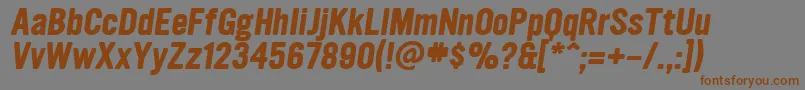 UltramagneticBoldoblique Font – Brown Fonts on Gray Background