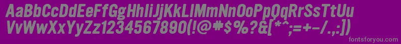 UltramagneticBoldoblique Font – Gray Fonts on Purple Background