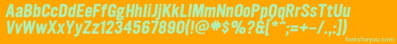 UltramagneticBoldoblique Font – Green Fonts on Orange Background