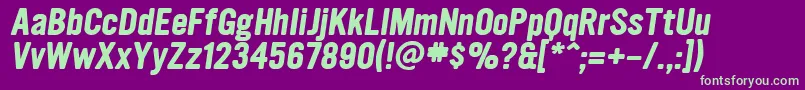 UltramagneticBoldoblique Font – Green Fonts on Purple Background