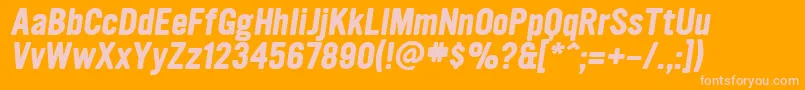 UltramagneticBoldoblique Font – Pink Fonts on Orange Background