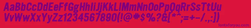 UltramagneticBoldoblique Font – Purple Fonts on Red Background