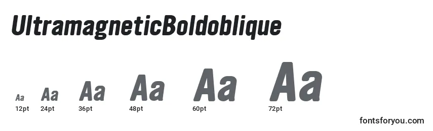 UltramagneticBoldoblique Font Sizes
