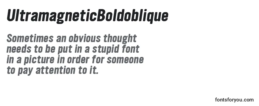 UltramagneticBoldoblique Font