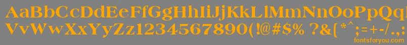 More about AmphionextraboldRegular Font AmphionextraboldRegular Font – Orange Fonts on Gray Background
