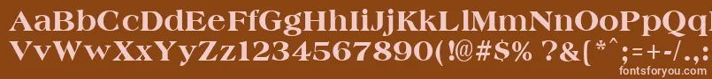 Police AmphionextraboldRegular – polices roses sur fond brun