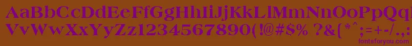 AmphionextraboldRegular Font – Purple Fonts on Brown Background