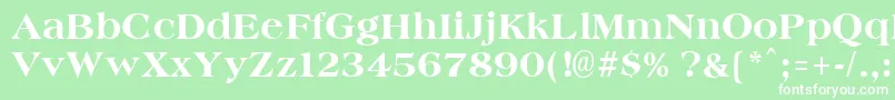 AmphionextraboldRegular Font – White Fonts on Green Background