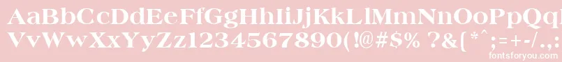 AmphionextraboldRegular Font – White Fonts on Pink Background