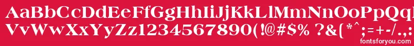 AmphionextraboldRegular Font – White Fonts on Red Background