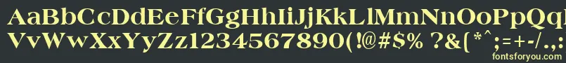 AmphionextraboldRegular Font – Yellow Fonts on Black Background
