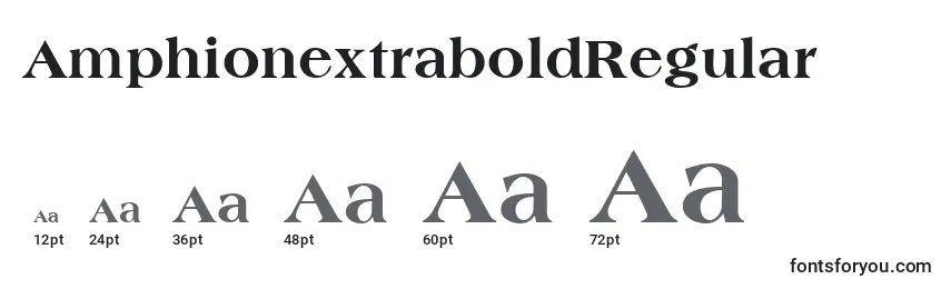 Размеры шрифта AmphionextraboldRegular