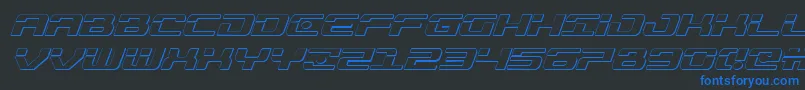 Police Troopers3Dital – polices bleues sur fond noir