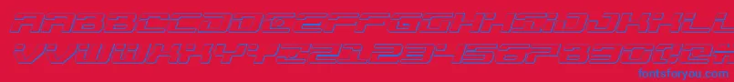 Troopers3Dital Font – Blue Fonts on Red Background