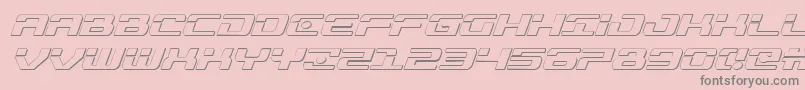 Troopers3Dital Font – Gray Fonts on Pink Background