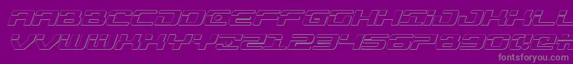 Troopers3Dital-Schriftart – Graue Schriften auf violettem Hintergrund