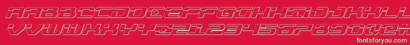 Troopers3Dital Font – Green Fonts on Red Background