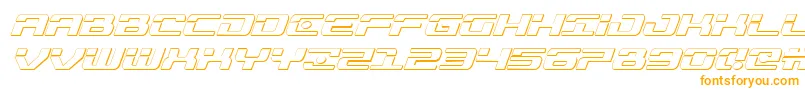 Шрифт Troopers3Dital – оранжевые шрифты