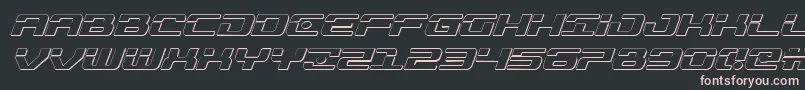 Шрифт Troopers3Dital – розовые шрифты на чёрном фоне