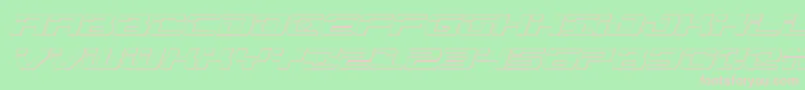 Czcionka Troopers3Dital – różowe czcionki na zielonym tle