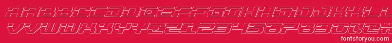 Troopers3Dital-Schriftart – Rosa Schriften auf rotem Hintergrund