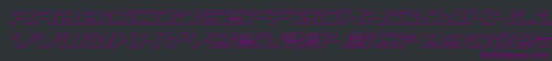 Шрифт Troopers3Dital – фиолетовые шрифты на чёрном фоне