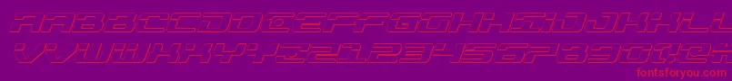 Troopers3Dital Font – Red Fonts on Purple Background