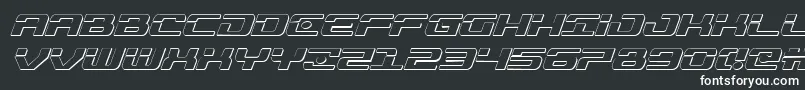 Шрифт Troopers3Dital – белые шрифты на чёрном фоне