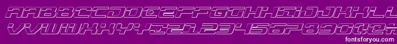 Troopers3Dital Font – White Fonts on Purple Background