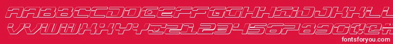 Troopers3Dital Font – White Fonts on Red Background