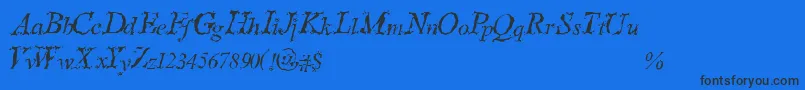 SteppedInTimes Font – Black Fonts on Blue Background