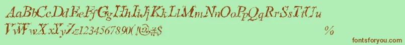 SteppedInTimes Font – Brown Fonts on Green Background