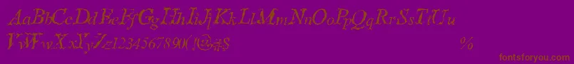 SteppedInTimes Font – Brown Fonts on Purple Background