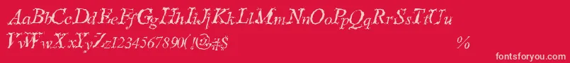 En savoir plus sur la police SteppedInTimes Police SteppedInTimes – polices roses sur fond rouge