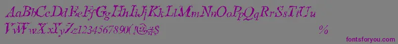 SteppedInTimes Font – Purple Fonts on Gray Background