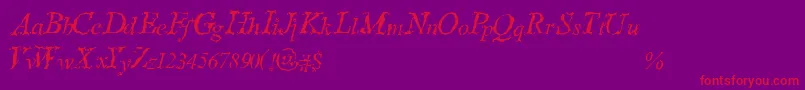 SteppedInTimes Font – Red Fonts on Purple Background