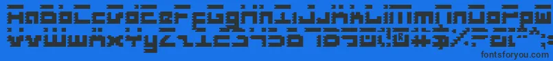 フォントRoidRage – 黒い文字の青い背景