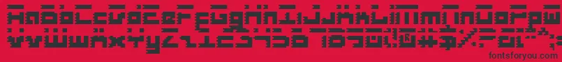 フォントRoidRage – 赤い背景に黒い文字