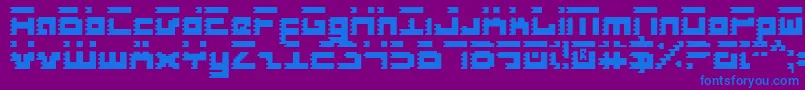 フォントRoidRage – 紫色の背景に青い文字