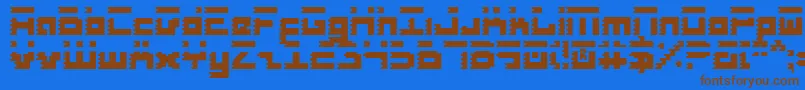 RoidRage Font – Brown Fonts on Blue Background