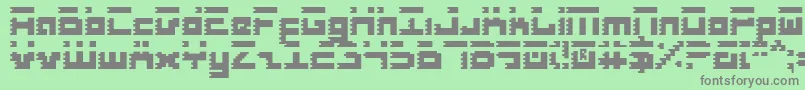 RoidRage Font – Gray Fonts on Green Background